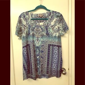 JM Collection Cool Graphics Top